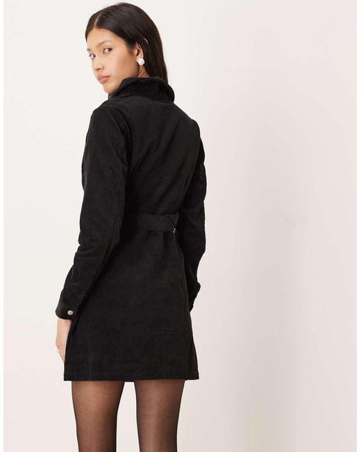 Glamorous Black Zipper Front Mini Dress