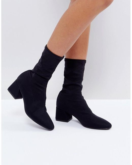 Vagabond Shoemakers Alice Pull On Sock Boot in Black | Lyst