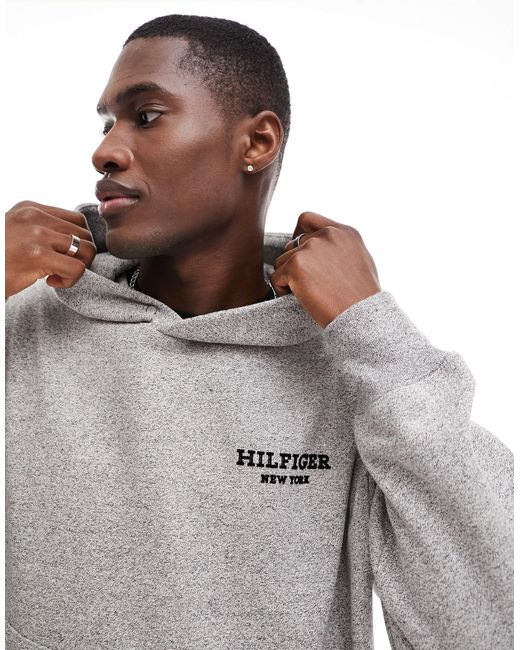Tommy Hilfiger White Monotype Hoodie for men
