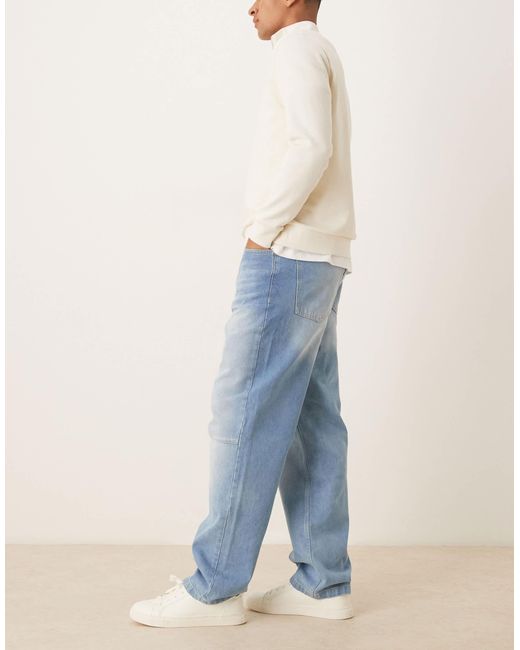 ASOS Blue Baggy Jean for men