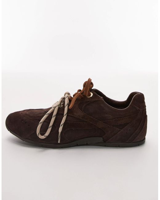 Myr-aa - baskets à lacets en daim - chocolat Bronx en coloris Brown
