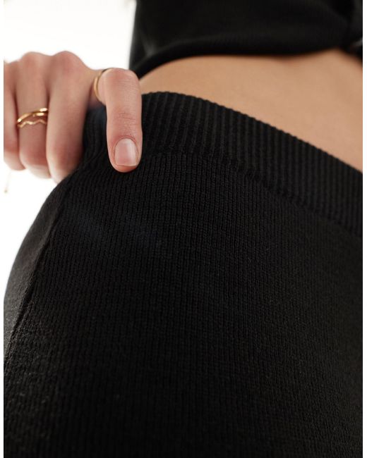 ASOS Black Knitted Midaxi Skirt Co-ord