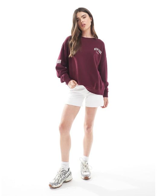 Superdry Purple Athletic Essentials Relaxed Crew Sweatshirt