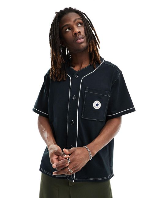 Retro chuck - chemise style baseball Converse pour homme en coloris Black