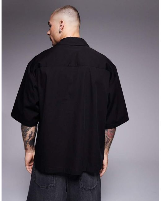 ASOS Blue Boxy Oversized Shirt for men