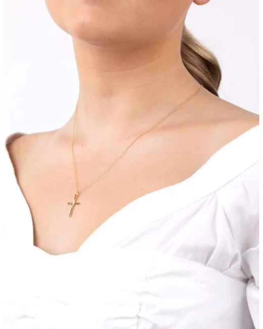 Lovisa White Sterling Diamante Cross Necklace