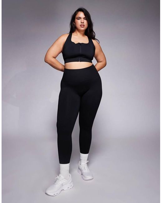 4505 Black Curve Icon High Support Active Sports Bra With Removable Padding