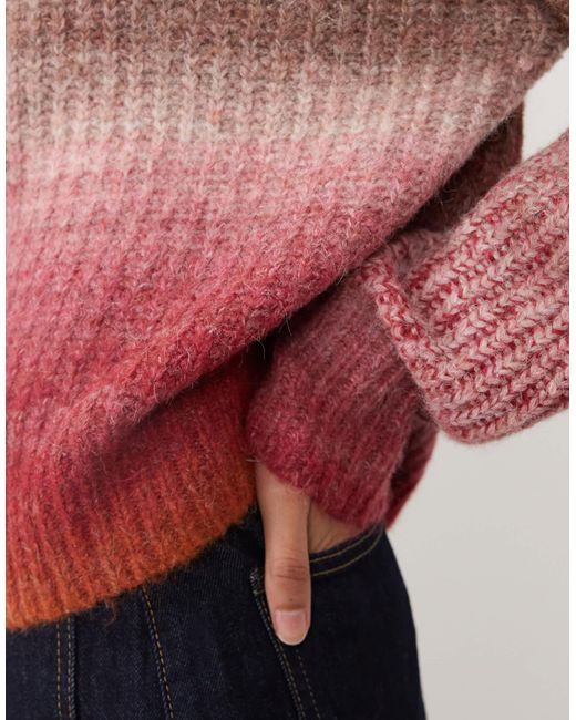 Pull ras Cotton On en coloris Red