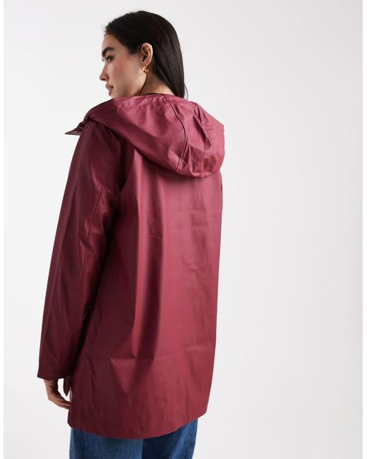 ONLY Red Hooded Raincoat