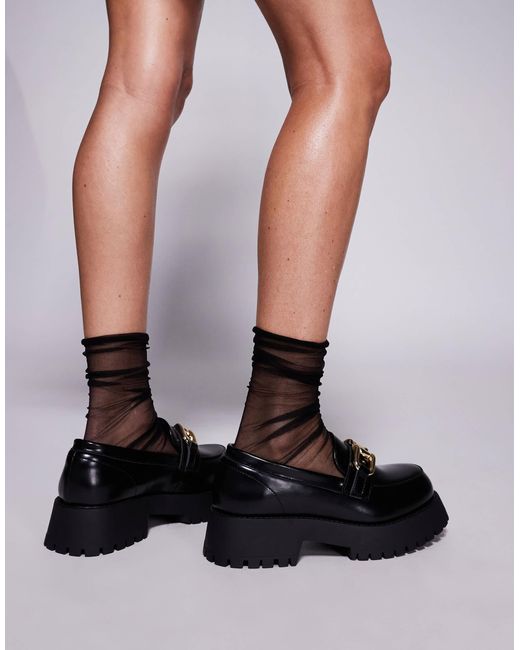 River Island Black Chunky Loafer