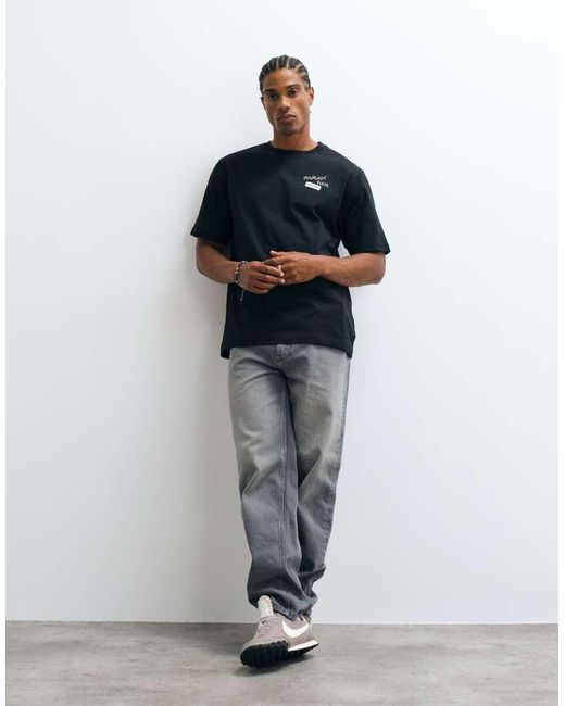 Farah Blue Tilsworth Short Sleeve Graphic Logo T-shirt With Back Print for men