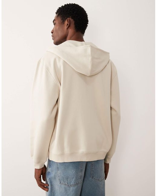 ASOS – basic-kapuzenjacke in Natural für Herren