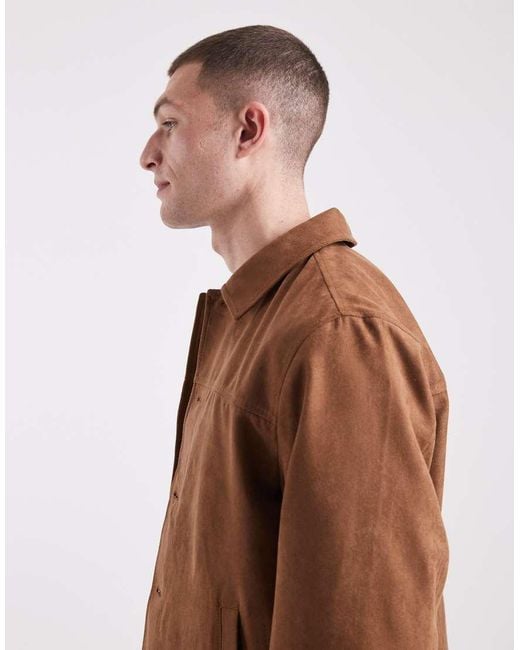 Jack & Jones Blue Faux Suede Jacket for men