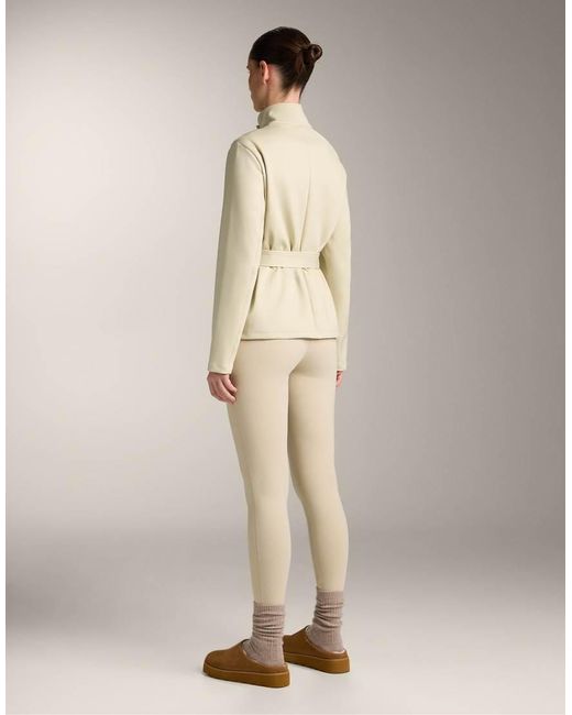 Oysho Natural Neoprene-Effect Jacket With Belt