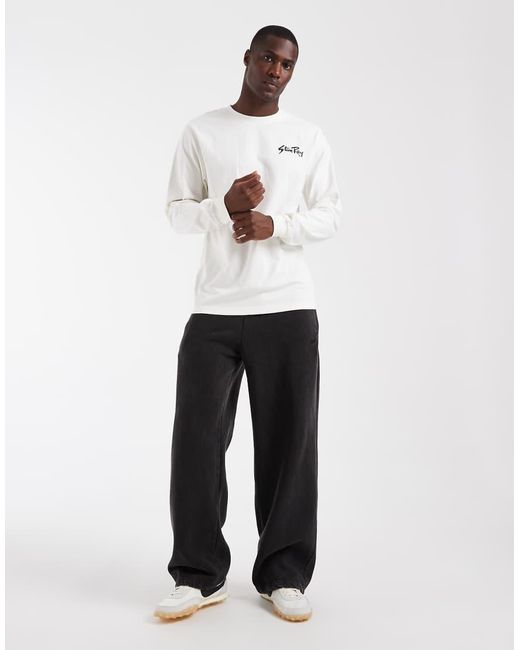 Stan Ray White Logo Long Sleeve T-shirt With Back Print for men
