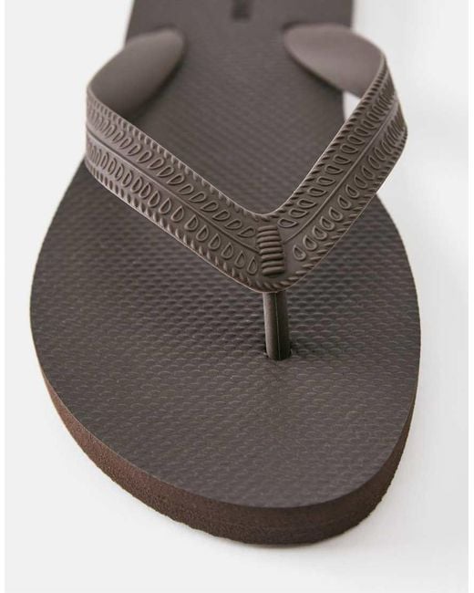 Pull&Bear Brown Flat Sandals