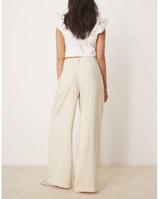Aware Natural High Waisted Pleat Front Pants