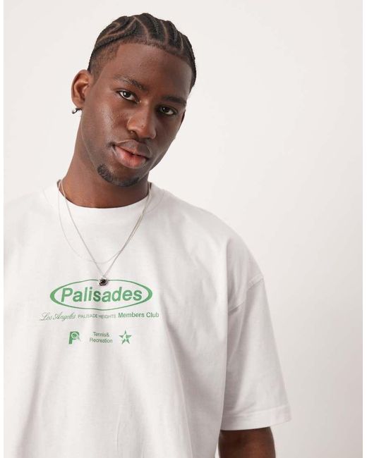 Camiseta Blanca Extragrande Con Estampado Gráfico Deportivo De -Blanco ASOS de hombre de color Natural