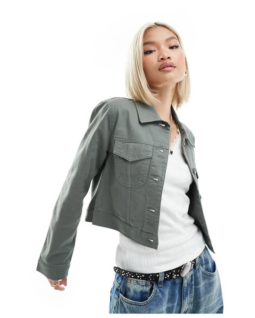 Chaqueta ligera con solapas Monki de color Gray