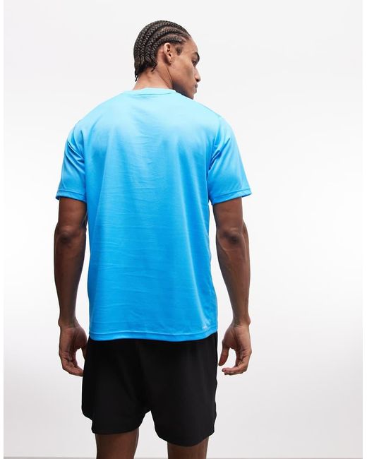 Adidas Originals Blue Workout Essentials Base Tee for men