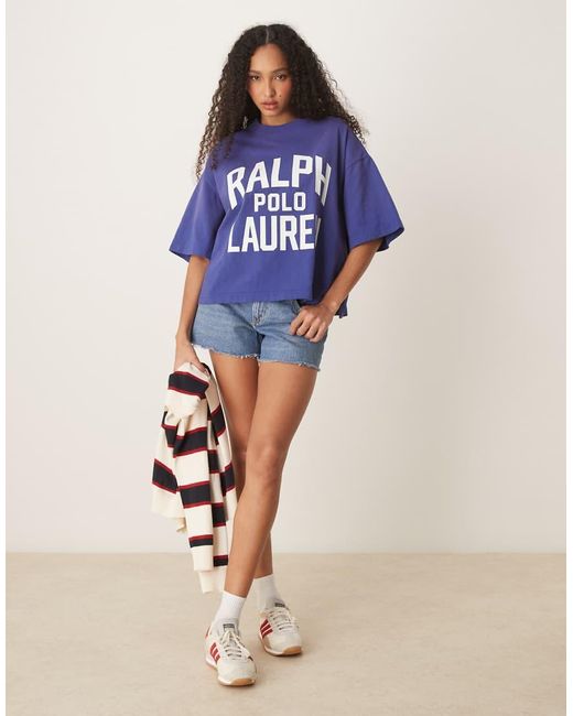 Polo Ralph Lauren Blue Boxy Fit Logo T-shirt