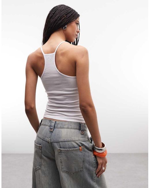 Collusion Gray Racer Back Henley Cami
