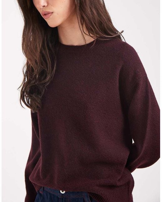 Pieces Blue Long Sleeve Oversized Knitted Jumper