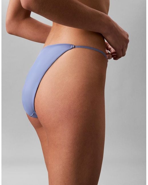 Calvin Klein Red Signature Satin Tanga