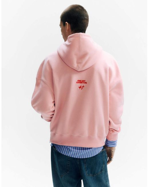 Stwd studio - sweat à capuche Pull&Bear pour homme en coloris Pink