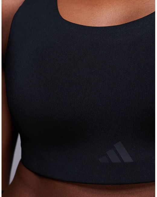 Adidas Originals Blue Adidas Training Power Essentials Sports Bra