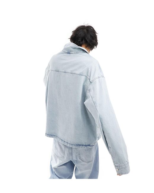 Veste en jean à enfiler - clair délavé Calvin Klein pour homme en coloris Blue