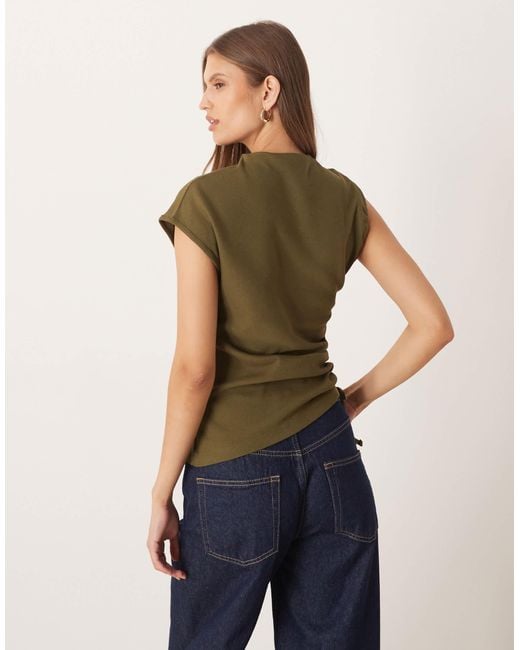 ASOS Green – geripptes oberteil