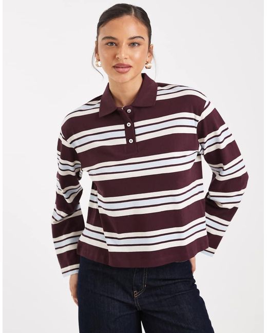 Vero Moda Red Rugby Polo