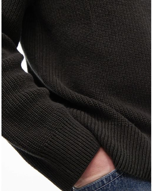 ARKET Black Linen Blend Knitted Sweater for men