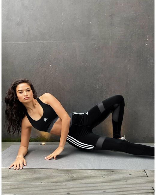 adidas Originals Adidas Training 3 Stripe leggings in Black Lyst
