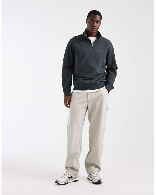 Levi's Gray Original 1/4 Zip Sweatshirt for men