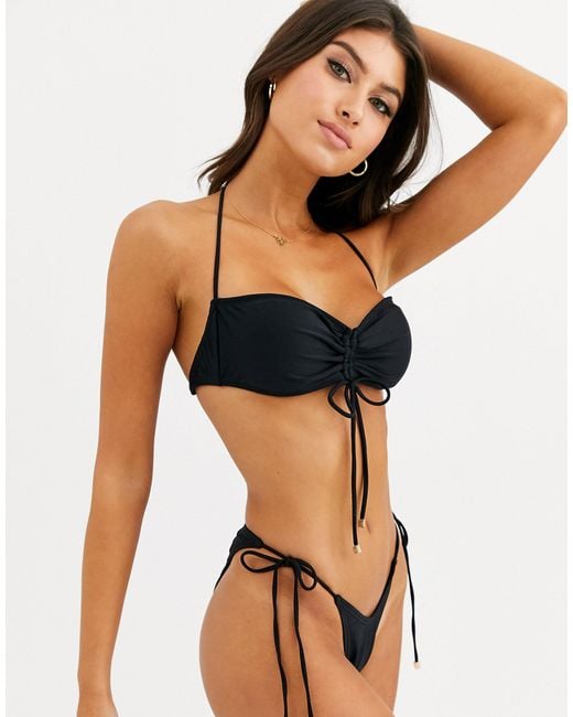 South Beach Black – mix-and-match – exklusive, e bikinihose mit seitlichen bindebändern