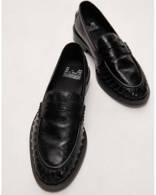 Bronx Black Next-Wagon Premium Leafer Loafers