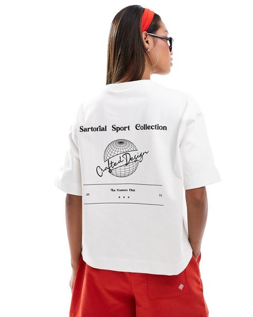 The Couture Club White Sartorial Sport Printed T-Shirt