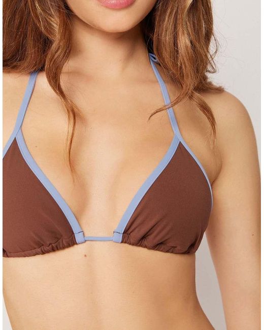 Calzedonia Natural Piping Triangle Bikini Top