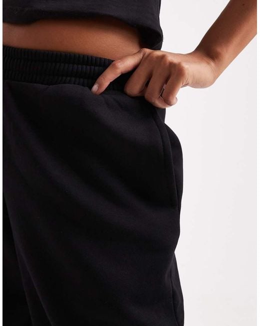 ASOS Black Asos Design Petite Ultimate Cuffed Brushback jogger