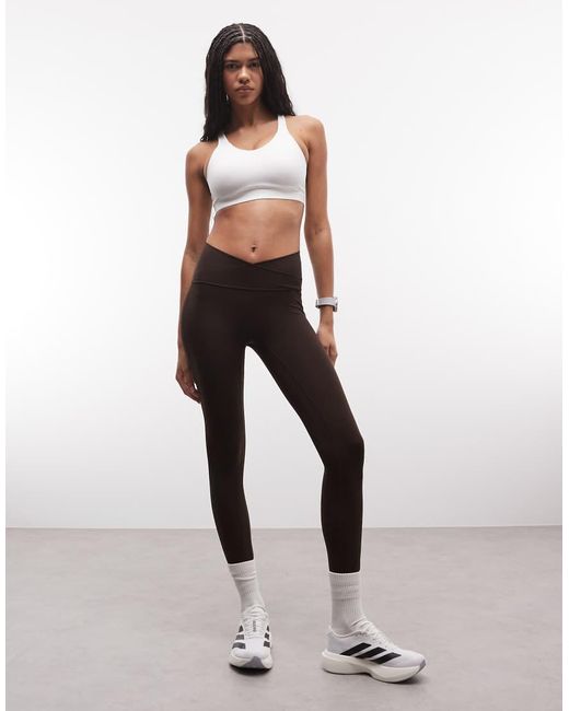 Adidas Originals White Adidas Training Optime Essentials High Support Sports Bra
