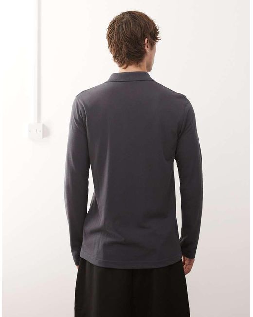 Regatta Blue Pro 65/35 Long Sleeve Polo Top for men