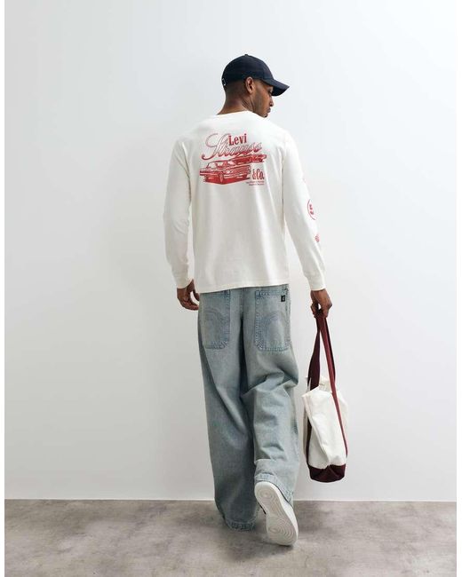 Levi's White Relaxed Back Print T-shirt for men