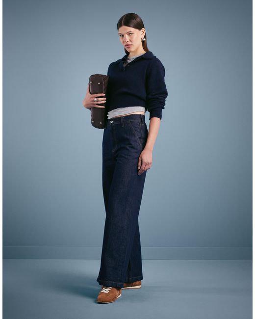 Abercrombie & Fitch Blue – weit geschnittene jeans