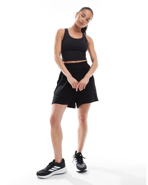 Adidas Originals Black Adidas Training All Me Medium Support Bra Tank Top