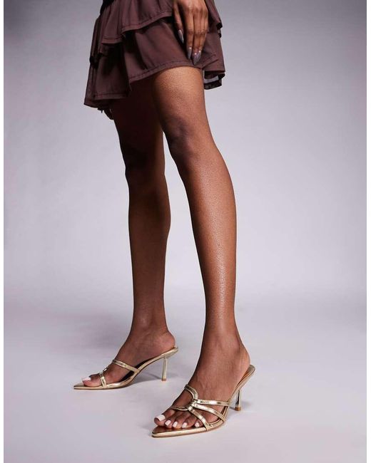 SIMMI Brown Simmi London Thor Heeled Mule Sandal