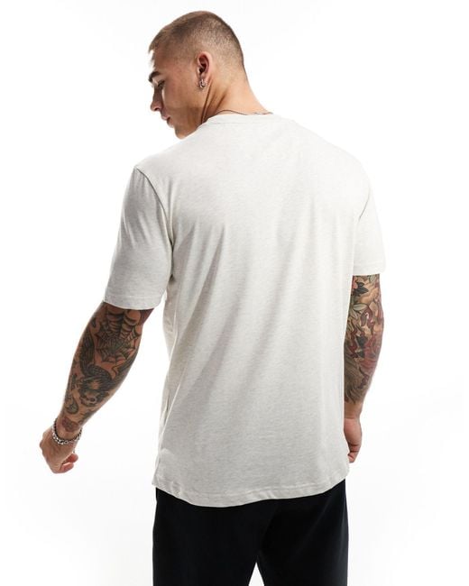 T-shirt grigia di Boss in White da Uomo