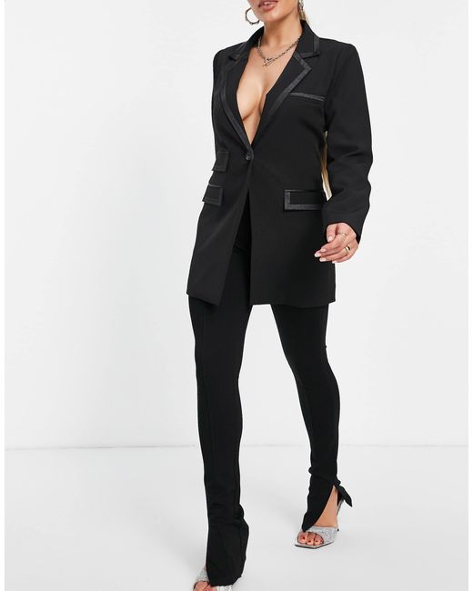 4th & Reckless Black Tailored Side Spilt Trousers Co Ord