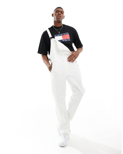 Tommy Hilfiger White Ethan Dungarees for men